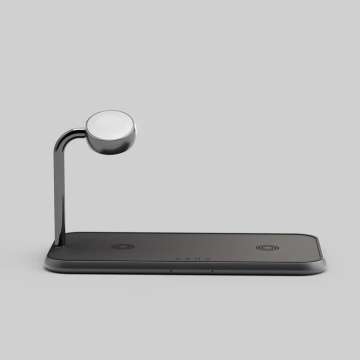 Zens Dual+Watch Aluminium Wireless Charger Black